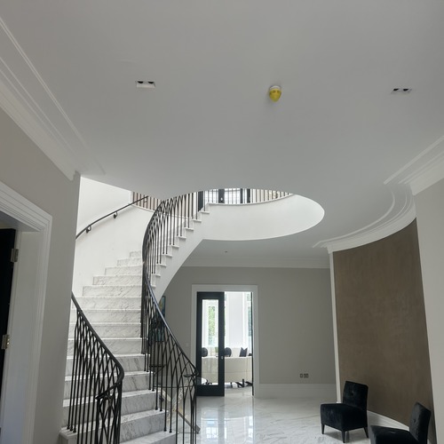 cornice install stairwell