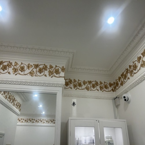 cornice installation - patterened
