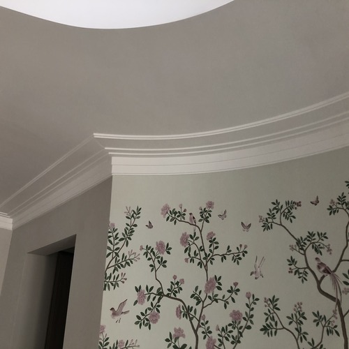 Wallpaper and cornice