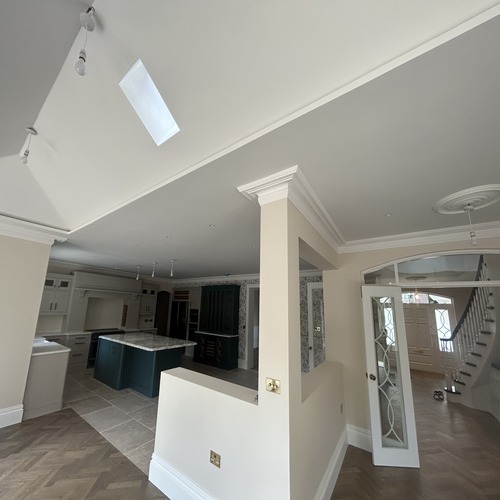 large cornice installation