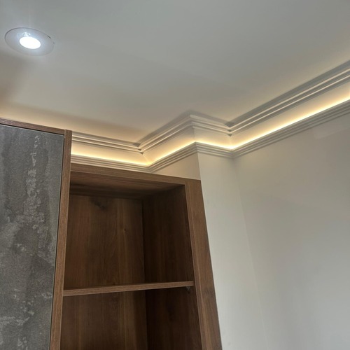 modern step LED cornice in a berrylands house